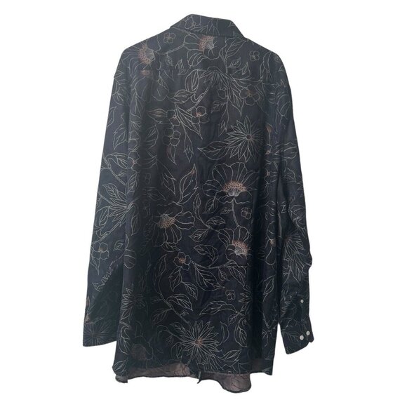 Murano Button Down Long Sleeve Shirt Size 3XT NWT Classic Floral City‎ Slim Fit - Picture 2 of 13